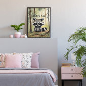 Raccoon Personalisiert Woodland Fotodruck