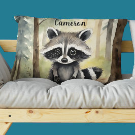 Raccoon Personalisiert Woodland Kissenbezug