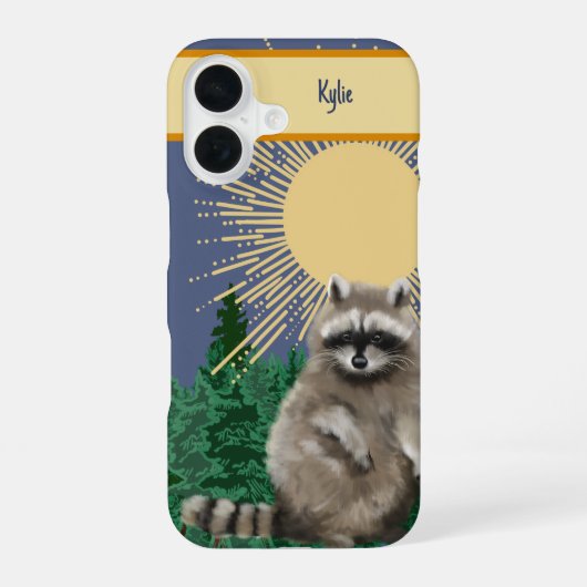 Raccoon Phone Case iPhone 16 Hülle (Rückseite)