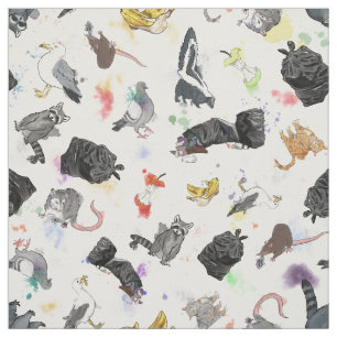 Raccoon, Popossum, Müll, Müll, Ratte, Müll+Pand Stoff