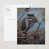 Raccoon Postkarte (Vorne/Hinten)