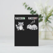 Raccoon Postkarte (Stehend Vorderseite)