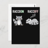 Raccoon Postkarte (Vorne/Hinten)