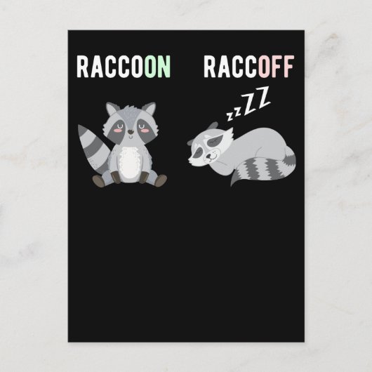 Raccoon Postkarte (Vorderseite)