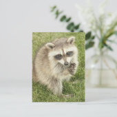 Raccoon Postkarte (Stehend Vorderseite)