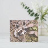 Raccoon Postkarte (Stehend Vorderseite)