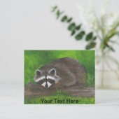 Raccoon Postkarte (Stehend Vorderseite)