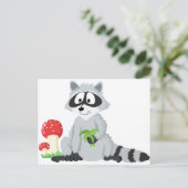 Raccoon Postkarte (Stehend Vorderseite)