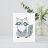 Raccoon Postkarte (Stehend Vorderseite)