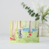 Raccoon Postkarte (Stehend Vorderseite)