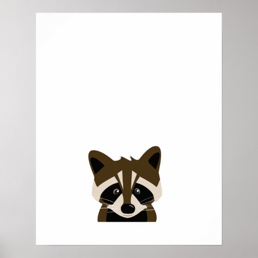 Raccoon Print Poster (Vorne)