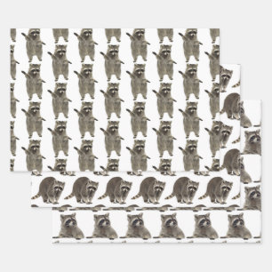 Raccoon Realm: Whimsical Woodland Gift Wrap Geschenkpapier Set
