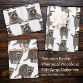 Raccoon Realm: Whimsical Woodland Gift Wrap Geschenkpapier Set