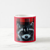 Raccoon & Red Karierte Tasse & Cups (Mittel)