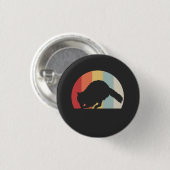 Raccoon Retro Vintag Button (Vorne & Hinten)