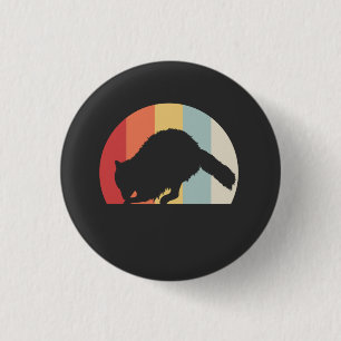 Raccoon Retro Vintag Button