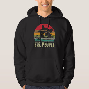 Raccoon Retro Vintage Ew People Raccoon Mülleimer Hoodie