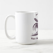 Raccoon Riding Rooster - Barnyard Rodeo Cowboy Kaffeetasse (Links)