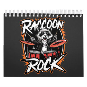 Raccoon Rock T - Shirt - Funny Raccoon Cowboy Desi Kalender