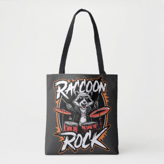 Raccoon Rock T - Shirt - Funny Raccoon Cowboy Desi Tasche