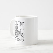 Raccoon Rolling Into 2026 Happy New Year 2026 Funn Kaffeetasse (Vorderseite Links)
