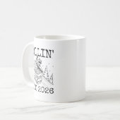 Raccoon Rolling Into 2026 Happy New Year 2026  Kaffeetasse (Vorderseite Links)