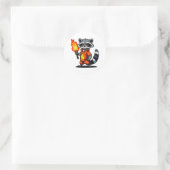 Raccoon Runder Aufkleber (Tasche)