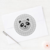 Raccoon Runder Aufkleber (Umschlag)