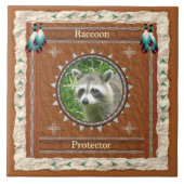 Raccoon - Schutz- Keramik Fliese (Vorderseite)
