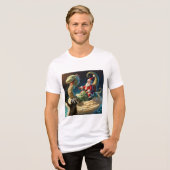 Raccoon Selfie 6 Tri-Blend Shirt (Vorderseite voll)