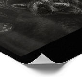 Raccoon Selfie With Skeleton Funny Raccoon Hallowe Poster (Ecke)