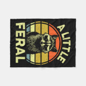 Raccoon-shirt A Little Feral Funny Raccoon Premium Fleecedecke (Vorderseite (Horizontal))