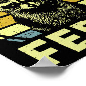 Raccoon-shirt A Little Feral Funny Raccoon Premium Poster (Ecke)