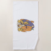 Raccoon Shirt Country Pumpkin Strandtuch (Vorderseite)