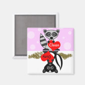 Raccoon & Skunk Clean / Geschirrspülmaschine Magne Magnet (Vorderseite/Rückseite)