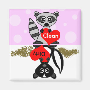 Raccoon & Skunk Clean / Geschirrspülmaschine Magne Magnet