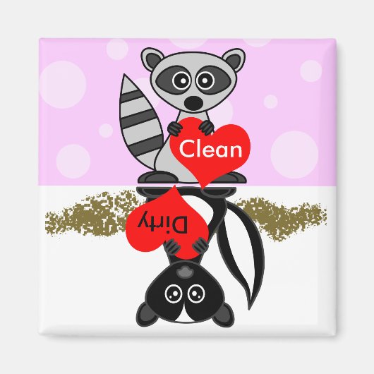 Raccoon & Skunk Clean / Geschirrspülmaschine Magne Magnet (Vorne)