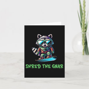 Raccoon Snowboarden den Gnar Winter und Springbrun Karte