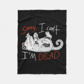 Raccoon Sorry I Can't I'm Dead Rat Fleecedecke (Vorderseite)