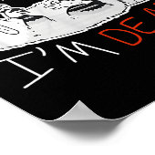 Raccoon Sorry I Can't I'm Dead Rat Poster (Ecke)