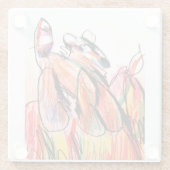 Raccoon-Spiel Herbst Glasuntersetzer (Rückseite)