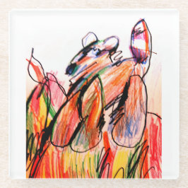 Raccoon-Spiel Herbst Glasuntersetzer