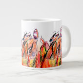 Raccoon-Spiel Herbst Jumbo-Tasse (Vorderseite Rechts)