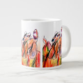 Raccoon-Spiel Herbst Jumbo-Tasse (Vorderseite Rechts)