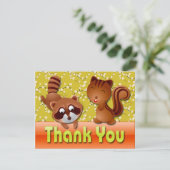 RACCOON & SQUIRREL DANK DER KARTE (Stehend Vorderseite)