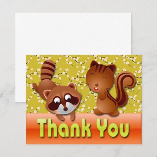 RACCOON & SQUIRREL DANK DER KARTE (Vorne/Hinten)