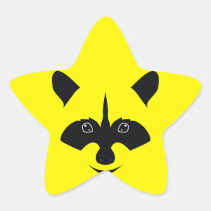 Raccoon Stern-Aufkleber