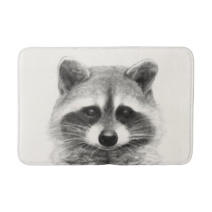 Raccoon-Stift Zeichne Badematte