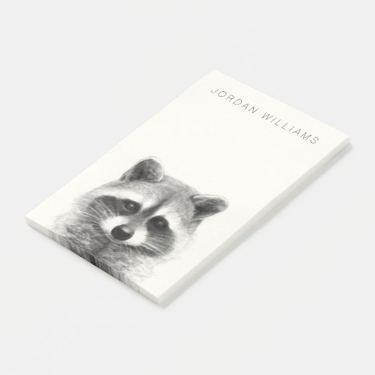Raccoon-Stift Zeichne Post-it Klebezettel (angewinkelt)
