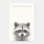 Raccoon-Stift Zeichne Post-it Klebezettel (Vorderseite)